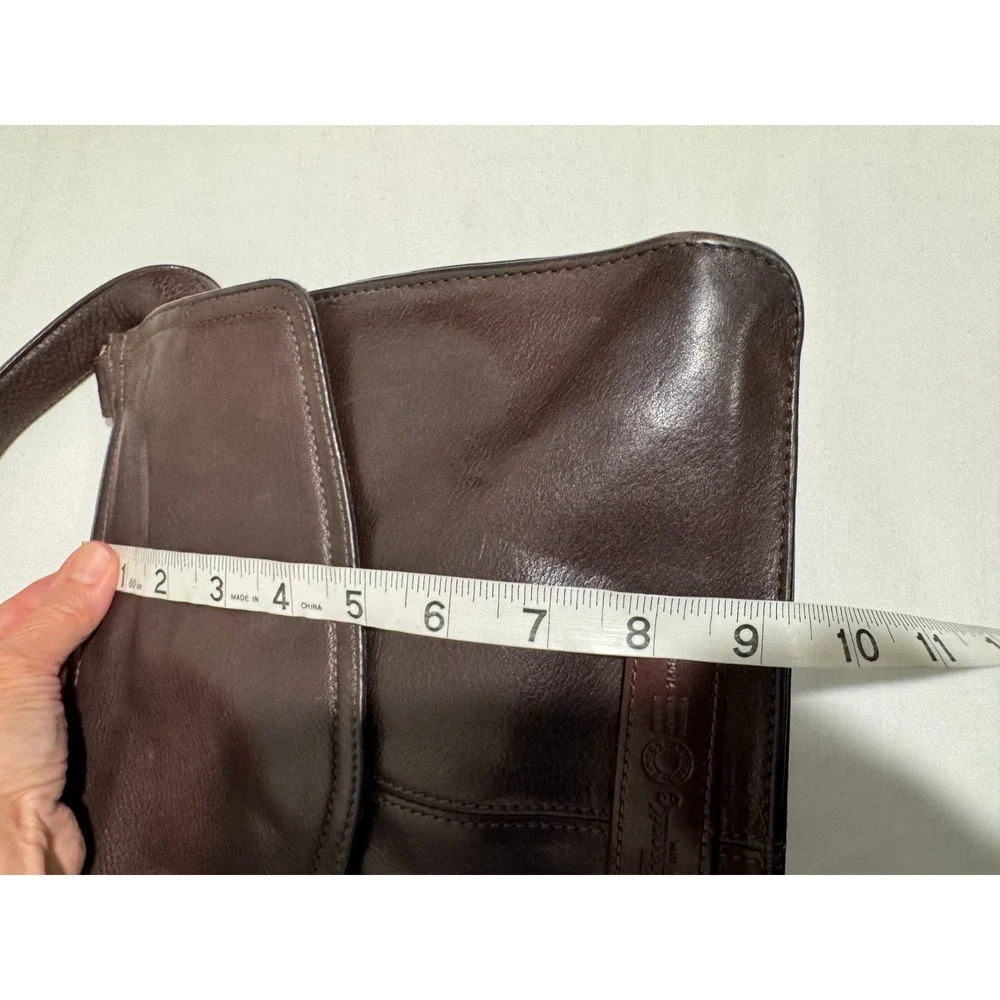 Vintage FOSSIL Brown Leather Purse Handbag Crossbody 75082